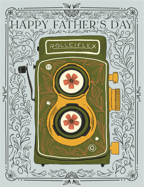 Amicreative Father's Day Card Best Memories Vintage Camera