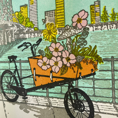 Old School Stationers Thanks! Cargo Bike Card