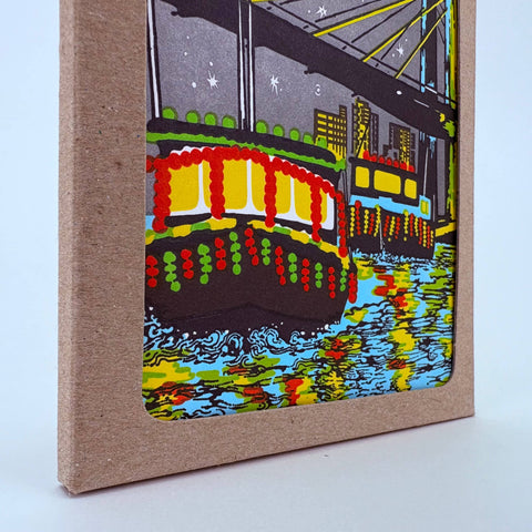 Old School Stationers Card Set Portland, Oregon Happy Holidays!