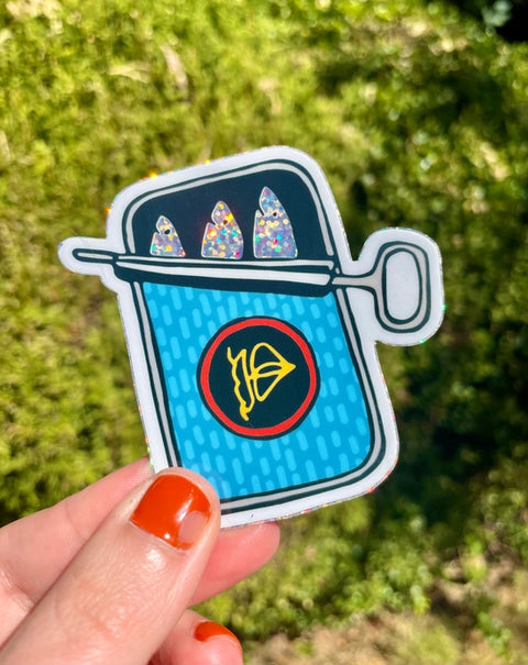 Augury Press Sticker Sardines Glitter