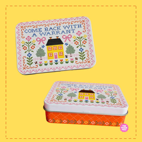The Peach Fuzz Storage Tin Come Back With A Warrant