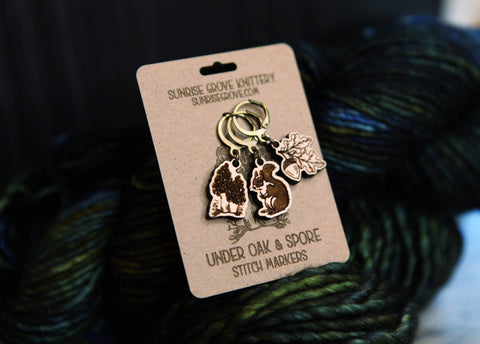 Sunrise Grove Stitch Markers Autumn Forest