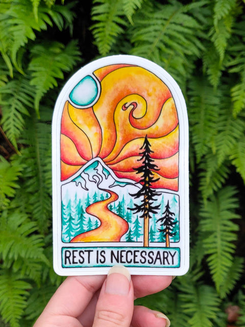 Crafted from Scratch Rest Is Necessary Sticker
