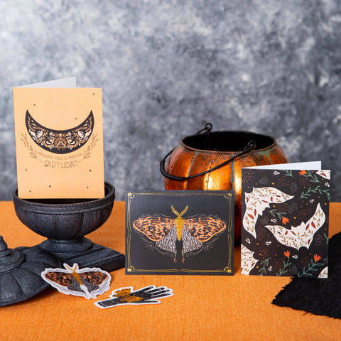 Amicreative Greeting Card Golden Moth