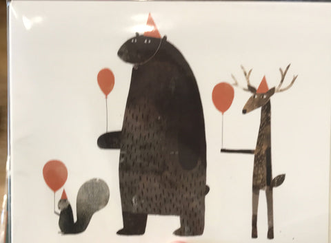 Red Cap Card Party Animals