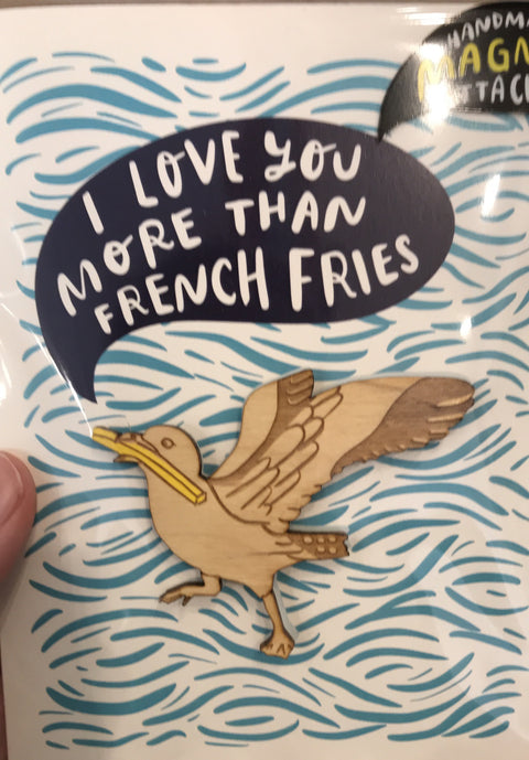 Snowmade Letterpress Cards w/Magnet French Fries
