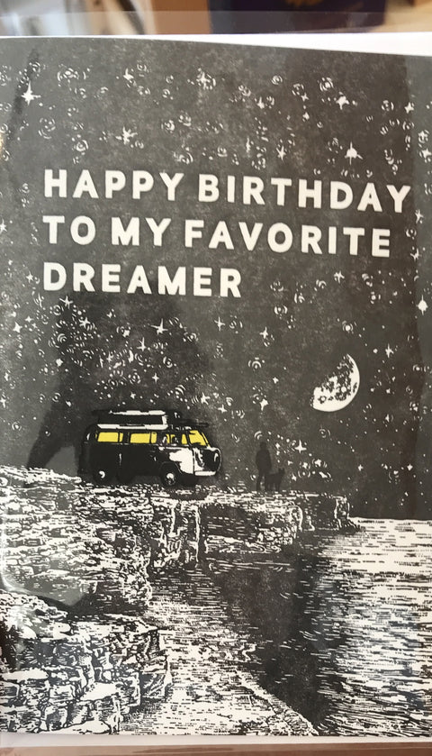Old School Stationers Card Happy Birthday Dreamer