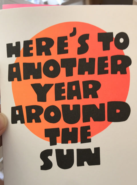 Egg Press Card Around the Sun