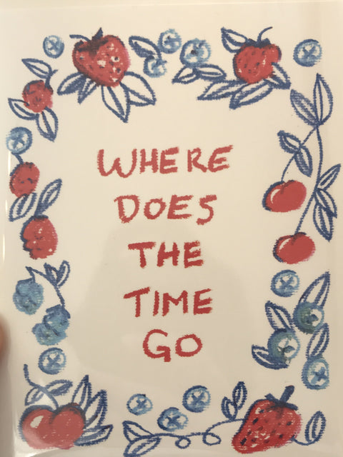 Red Cap Card Where Does the Time Go