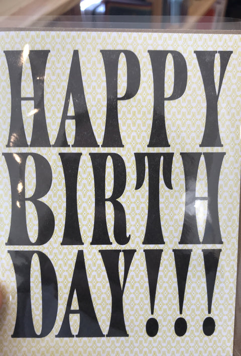 Ratbee Greeting Card Birthday Letterpress