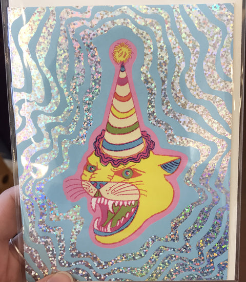 Red Cap Card Party Hat Cat BD