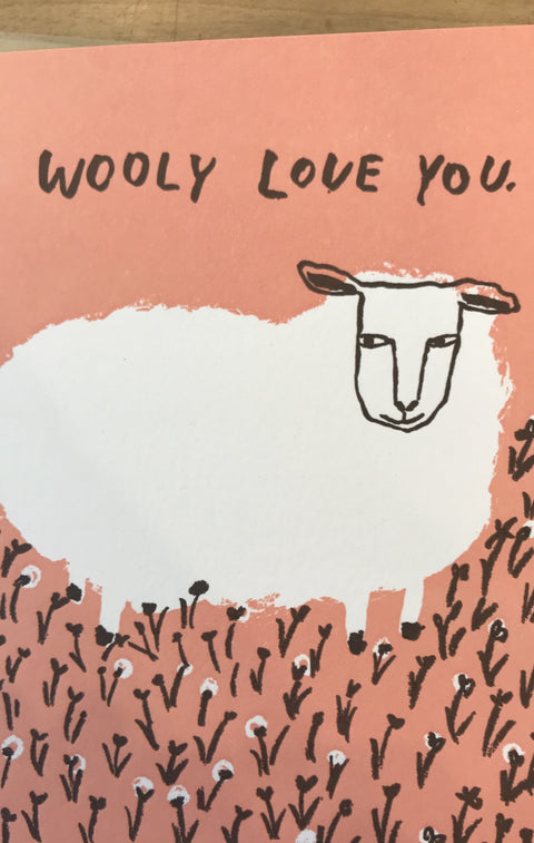 Egg Press Card Wooly Love Sheep