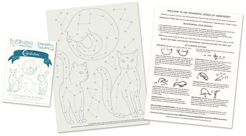 Bee's Knees Catstellations Embroidery Transfer