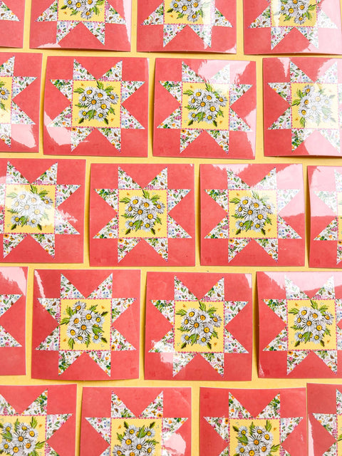 Katie Daisy Sticker Quilt Square