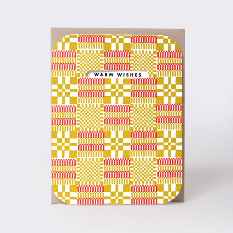 Egg Press Holiday Card Woven Warm Wishes
