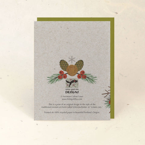 Little Gold Fox Boxed Card Set Winter Crow