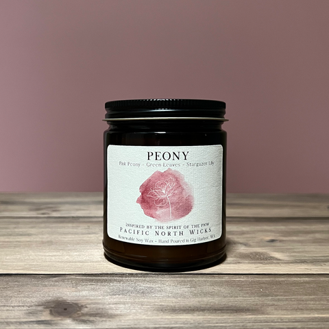 Pacific North Wicks Peony Candle