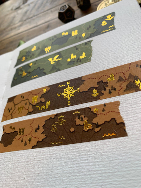 Creeping Moon Fantasy Maps Foil Washi Tape