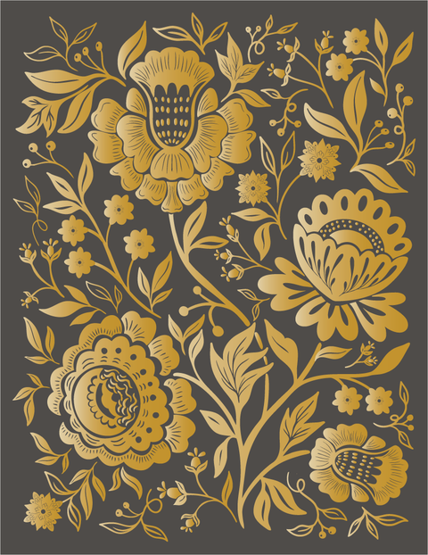 Amicreative Card Golden Blooms