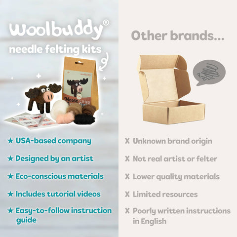 Woolbuddy - Needle Felting Kit -DIY Dessert (Donut & Cupcake)