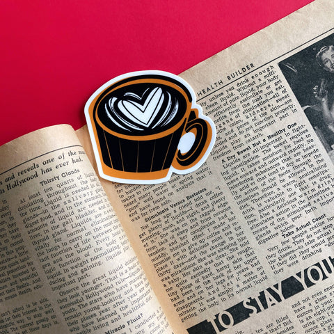 Pier Six Press Sticker Coffee Cup Coffee Love