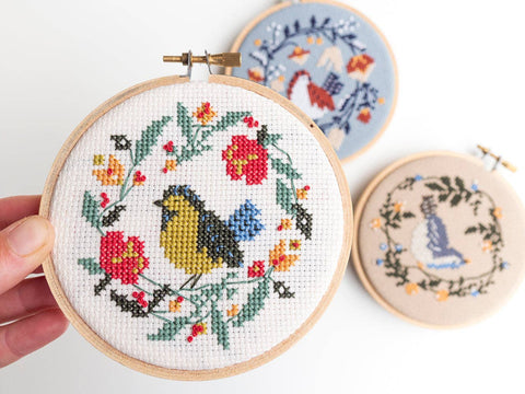 Junebug and Darlin Cross Stitch Kit Summer Bird