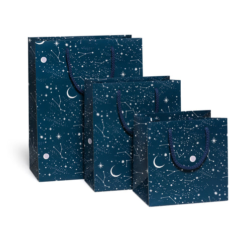 Red Cap Gift Bag Moon and Stars