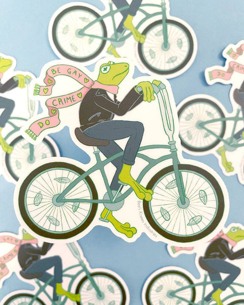 Bee's Knees Sticker Be Gay Do Crime Frog