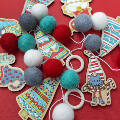 The Woodsy Craft Co. Craft Kit Gnome Garland
