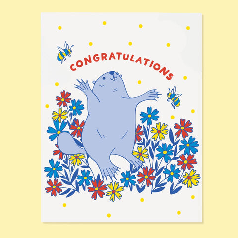 The Good Twin Congrats Card Beaver