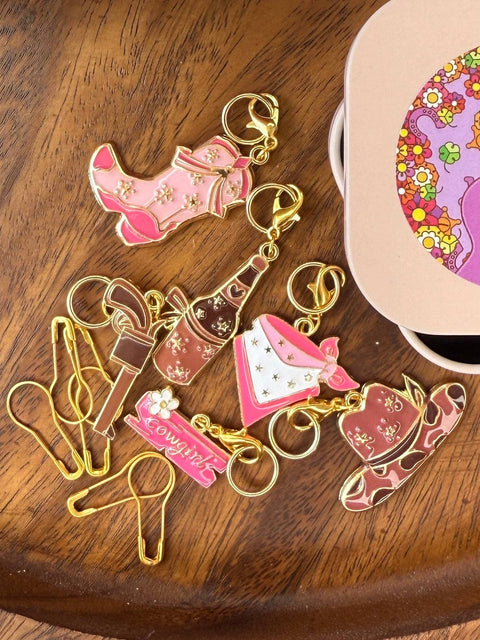Lemonwood Stitch Markers Cowgirl Summer