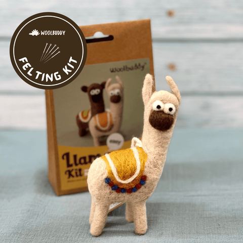 Woolbuddy Needle Felting Llama Kit