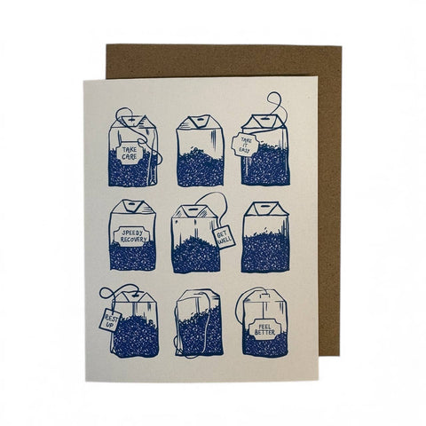 Wild Optimist Greeting Card Take Care Teabag