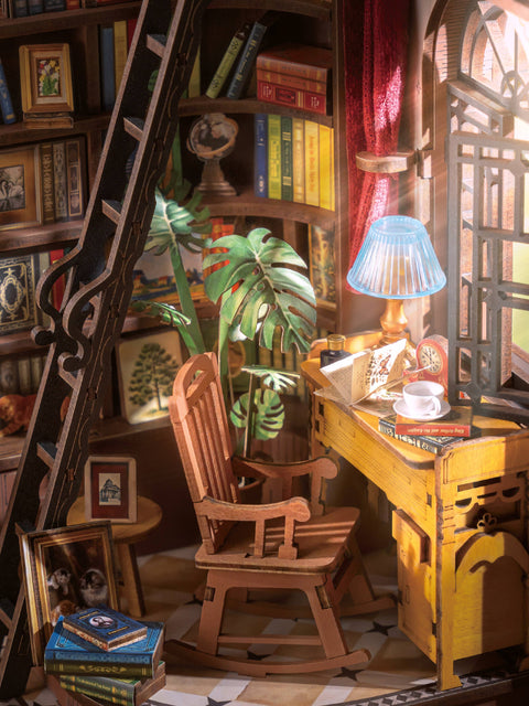 Hands Craft DIY Book Nook Kit: Silent Corner Study