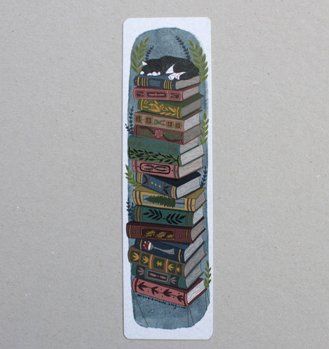 michele maule Bookmark Cozy Cat with Books