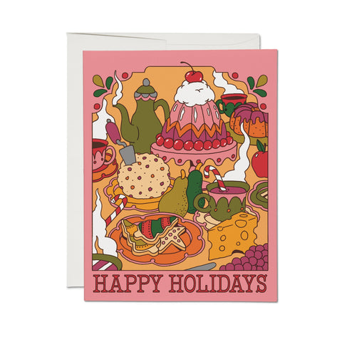 Red Cap Card Holidays Feast