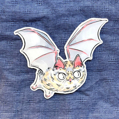 Paper Puffin Sticker Bat Cat