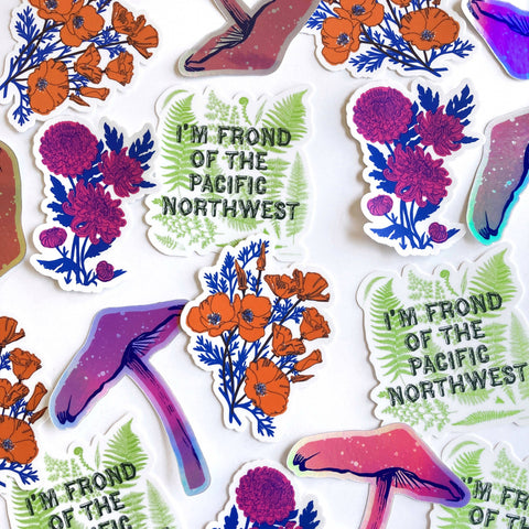 Pier Six Press Sticker Pacific Northwest Pun