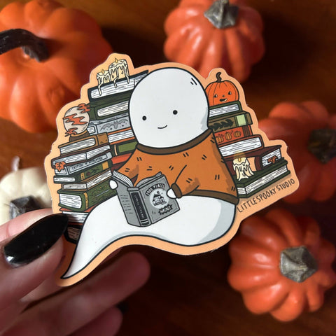 Little Spooky Studio - Reading Ghostie Sticker