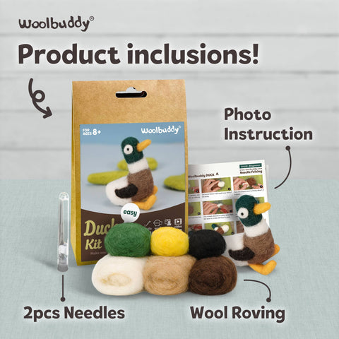 Woolbuddy - Beginner Duck Needle Felting Kit – DIY Craft Gift