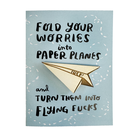 SnowMade Magnet w/Card Paper Planes