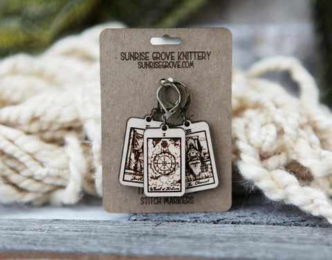 Sunrise Grove Stitch Markers Tarot Set of 3