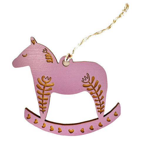 SnowMade Ornament Scandinavian Rocking Horse
