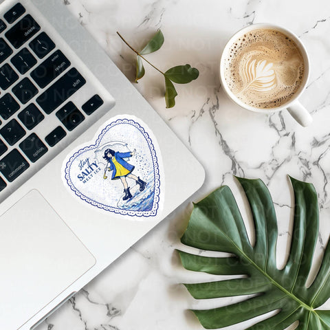 Ace the Pitmatian Co Stay Salty, Melt Ice Sticker