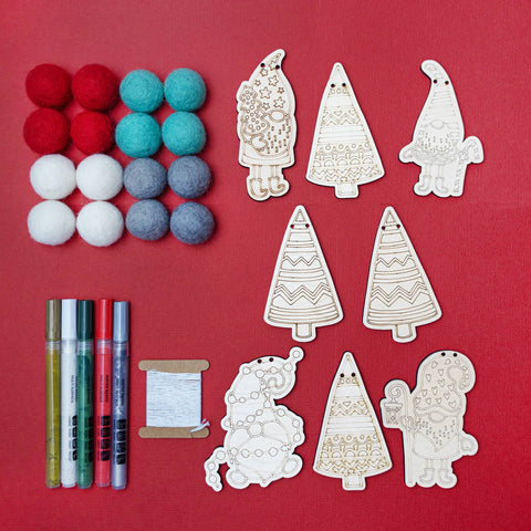 The Woodsy Craft Co. Craft Kit Gnome Garland