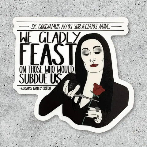 Citizen Ruth Stickers Morticia Family Credo