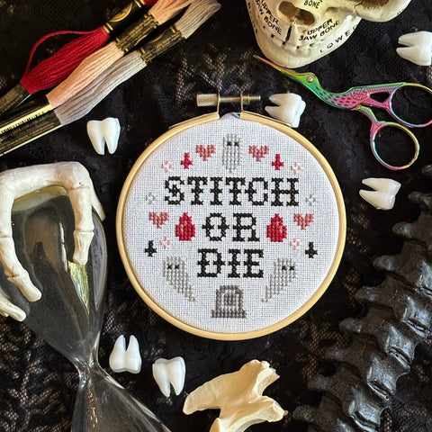 The Gloomy Gremlin Cross Stitch Kit Stitch or Die