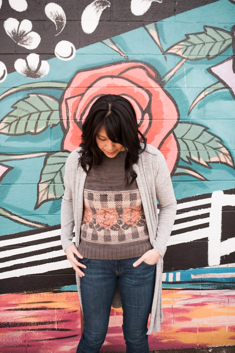 Printed Pattern KC Knitting Co Buffalo Rose Tee