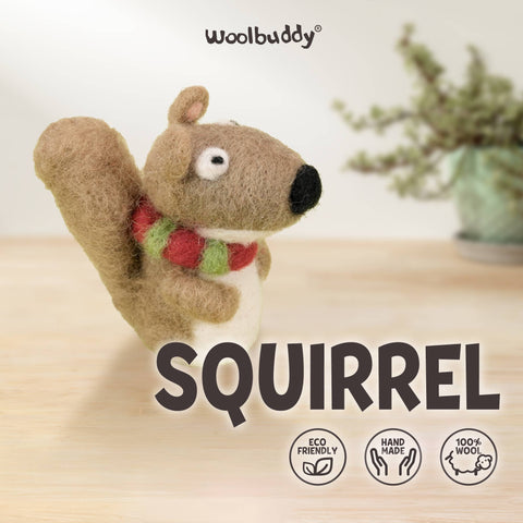 Woolbuddy - Beginner Squirrel Needle Felting Kit – DIY Craft Gift