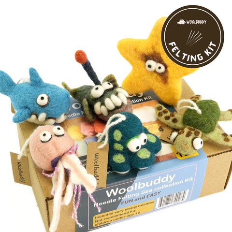 Woolbuddy Needle Felting Sea Collection Kit